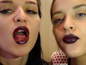 Brown Lipstick - Messy Lipstick porn videos at Xecce.com